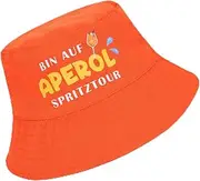 [GADITIEK] Aperol Hat, Orange Fishing Hat, Aperol Spritz Costume, Men's Bucket Hat, Aperol Accessories, Fishing Hat, Beer Hat
