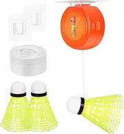 Abaodam 1Set Badminton Rebound Trainer Indoor Single Player Training Tool with Ceiling Mount for Self Practice Durable and Elastic Shuttlecock Rebound System