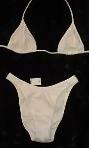 New with Tags Attached! White Venus Swimwear Bikini! Triangle AND Tankini Tops!