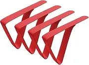 Large Tablecloth Clips Stainless Steel Rust Proof Table Cloth Clips Table Clips for Home, Restaurants, Picnic, Party, Dining Tables - Fits Up to 2.6 Inch Thick Tables 4Pcs Red