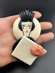 Nellie Rio de Janeiro Subway collection Signed Russo Cuore Brooch Pin Italy