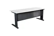 SUMMIT COMPLETE DESK Black Frame, Modesty Panel