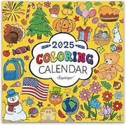 Kids Calendar 2025-2026 - Coloring Calendar for Kids, Wall Calendar 2025-2026 12 Monthly, Jul. 2025 - Jun. 2026, Toddler Calendars Learning for Home/Classroom, 12 Different Theme Illustrated Images to