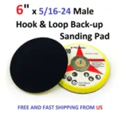 6" x 5/16-24 Male Hook & Loop Back-up Sanding Pads