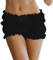[DSORVICD] Women Ruffle Bloomers Y2k Lace Trim Layered Pumpkin Pants Lolita Tiered Bottom Shorts Cute Pettipants Booty Panties