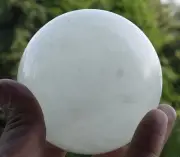 100mm +stand Glow In The Dark Stone crystal Fluorite sphere ball （Iceland SPAR）