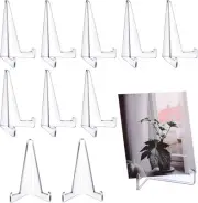 Bucherry 10 Packs Mini Easel Stand Acrylic Easels Display Stands clear