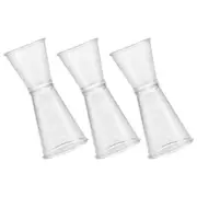 3 Pcs Plastic Measuring Cup Cocktail Double Jigger Tool for Bartending