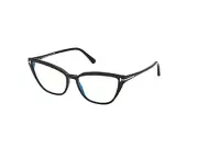 TOM FORD Eyeglasses TF 5825 -B 001 Black Glasses Frames blue control lens 55-16