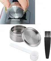 SustVita Reusable Coffee Capsule, Coffee Filter with Spoon and Stainless Steel Coffee Pod for NDIQ7323 Coffee Maker Machine
