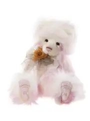 Charlie Bears 2022 - Sandra | Pink Teddy Bear Plush - Fully Jointed Handmade