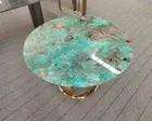 36" Amazonite Round Coffee Table Top Luxuy Semi Precious Gemstone Home Decor