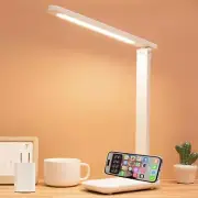 LED Desk Lamp - Dimmable, 3 Lighting Modes, USB Charger, Eye Protection, Home...