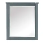 Home Decorators Vanity Mirror 28"x32"Rectangular Wood Framed in Teal Blue Indoor