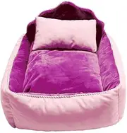 ZRL77y Dog Bed Super Soft Pet Sofa Cats Bed,Non Slip Bottom Pet Lounger,Self Warming and Breathable Pet Bed Premium Bedding/Purple (Size : 110x85x30cm)