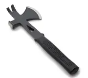Multi Axe Hatchet Large Tomahawk Crowbar Nail Tent Peg Puller Hammer Rubber Grip