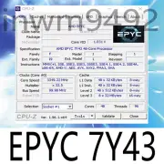 AMD epyc 7y43 =AMD epyc 7543CPU processor 2.55ghz 48 core 256mb 280w sp3