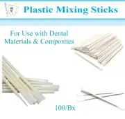 Dental Disposable Mixing Spatulas for Composites Lab Mixing Sticks, 100/Pk
