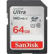 SanDisk Ultra Series SDXC Memory Card - 64GB UHS-1 - Class 10 - Up to 140MB/s [SDSDUNB-064G-GN6IN]