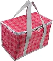 BUGUUYO Large Capacity Insulated Cooler Bag for Groceries Reusable Zippered Tote for Outdoor Activities Foldable Design for Transport for Picnics Camping
