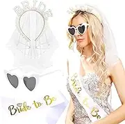 JeVenis Bride To be Headband Crown Bachelorette Party Tiara Bachelorette Crown Headband Bridal Shower Accessories For Bride