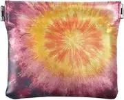 [YXYZRMY] Blue Red Tie Dye PU Leather Squeeze Coin Purse, Coin Pouch Change Holder for Women Men, Mini Portable Cosmetic Bags for Women, Multi-colored, one size, Multi-style, Multi-colored, one size