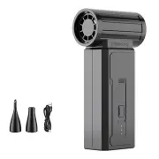 Mini Turbo Fan 130,000PM Peak 35 m/s Wind Speed 2000mAh Peak Battery 4 Speed Settings Cordless Powerful Hair Dryer and D