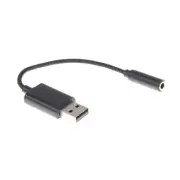 2 in 1 USB to 3.5mm Jack Sound Card Plug Sound Audio Adapter for PC Laptdn bK CR