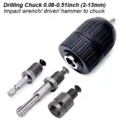 Keyless Drilling Chuck 2-13mm Converter 1/2"-20UNF Thread Quick Change Adapter