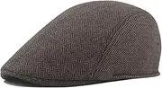 [QOHNK] Men's Flat Cap Newsboy Beret Hats for Men Cabbie Driving Hat Full Head Wrap Autumn and Winter Warm Beret Adjustable
