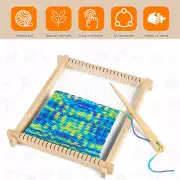 Weaving Loom Kit Wooden Weaving Frame Set with Big Eye Needle Hand--♧