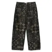 [Untitled Artworks] Untitled Artworks Jacquard Jeans L BLACK