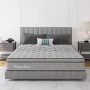 [Sweetlove] Queen Mattress Bamboo-Charcoal Memory Foam, CertiPUR-US Certified, Fiberglass Free, Cooling Gel Foam Mattress Medium Firm Breathable and Supportive