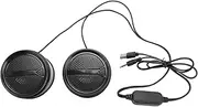 Enhanced Bass 3W Wired Computer Speaker with Rotating Volume Control, USB Connection for PC Laptop, Mini Sound Bar (Luminous)
