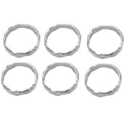 1X(6Pcs Napkin Metal Napkin Set Napkin Buckles Holder Table Decor for4915