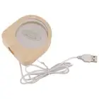 Plug and Play Wood Crystal Night Light Wooden Base Galaxy Night Lamp Gifts