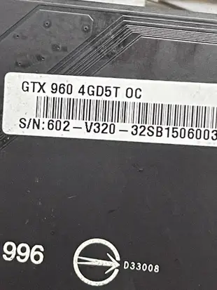 微星 msi GEFORCE GTX960 4GD5T OC GTX 960 4GB GDDR5 雙風扇 電競 顯示卡