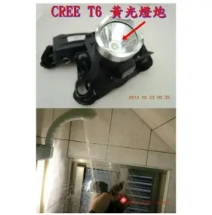 黃光 USB充電孔雙鋰電 光杯 防水頭燈 CREE XML T6 U2 功能強大 輕便 900流明以上 抓魚 抓蝦 霧燈