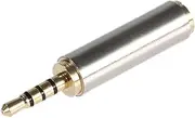 Tignapoo Gold-Plated 2.5 mm Male to 3.5 mm Female Audio Stereo Headphone Converter Adapter