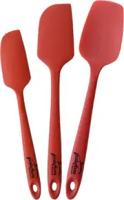 Silicone Spatula Set - 3-Piece Rubber Spatulas Silicone Heat Resistant 600°F for