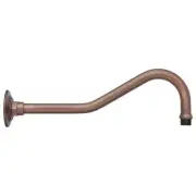 12" Contemporary Hook-Shaped Shower Arm with Welded Flange - Oil Rubbed Bronze