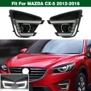 A Pair WHITE DRL FOG LAMP LED DAYTIME RUNNING LIGHT FOR MAZDA CX-5 2012-2016 (for: Mazda)