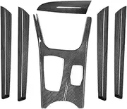 HDVCRNBAVW Carbon Fiber Gear Shift Knob Panel Cover Trim Door Panel Set Cover Trim Compatible with BMW X3 F25 X4 F26 2011-2017 Interior Stickers