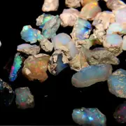 Rainbow Fire Ethiopian Opal Rough,15-25 MM Ethiopian Opal 50 Pieces Lot,Opal Raw