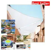 6' White Triangle Shade Sail - 95% UV Protection, Waterproof Design