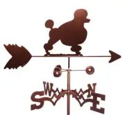 Poodle Weathervane With Garden Mounting
