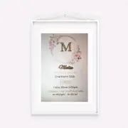 Personalized, Newborn Birth Announcements Nursery Wall Print, Keepsake, A4, Baby