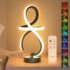 Spiral LED Table Lamp, 16 Modes RGB+IC Color Changing Bedside Lamp with Memor...
