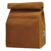 Waxed Canvas Lunch Bags Brown Paper Bag Styled - Classic Updated - Reusable a