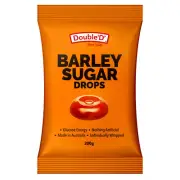 Double D Hard Candy Lollies Barley Sugar 200gm